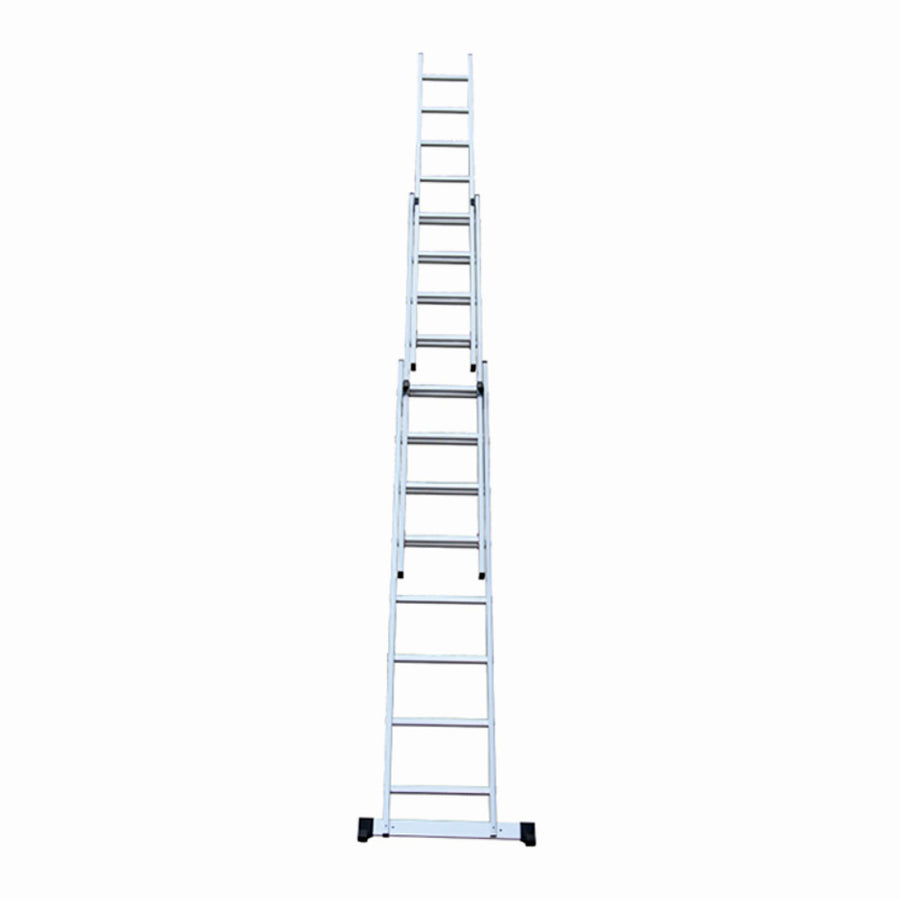 Scara combinata din aluminiu MESTERINO TOOLS JL-207-3X8, 5 metri, 3x8 trepte, greutate maxima 115 kg