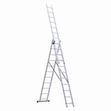 Scara combinata din aluminiu MESTERINO TOOLS JL-207-3X11, 7.6 metri, 3x11 trepte, greutate maxima 115 kg