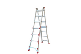 Scara multifunctionala din aluminiu cu balama MESTERINO TOOLS JL-404S-4X4, 3.9 metri, 4x4 trepte, greutate maxima 150 kg