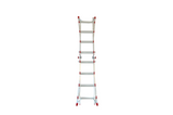 Scara multifunctionala din aluminiu cu balama MESTERINO TOOLS JL-404S-4X4, 3.9 metri, 4x4 trepte, greutate maxima 150 kg