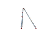 Scara multifunctionala din aluminiu cu balama MESTERINO TOOLS JL-405S-4X5, 5 metri, 4x5 trepte, greutate maxima 150 kg