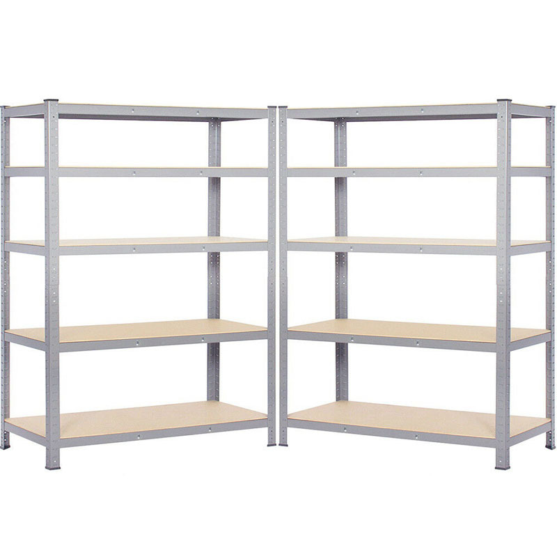 RESIGILAT - Raft metalic cu 5 polite, cadru otel galvanizat, polita MDF, 175kg/polita