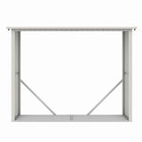 Magazie de lemne, pentru depozitare ideala, din metal zincat vopsit MESTERINO WA-B, Gri/Bej, dimensiuni 242x89x190 cm