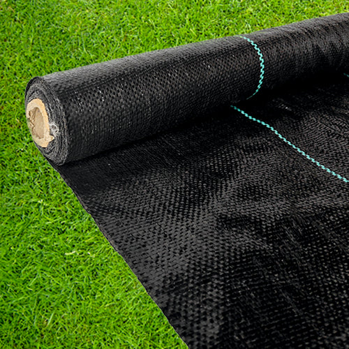 Folie antiburuieni/mulcire din polipropilena, MESTERINO PP10002100, 2 m X 100 m, densitate 100g/mp culoare neagra cu dungi, protectie UV