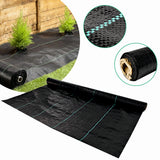 Folie antiburuieni/mulcire din polipropilena, MESTERINO PP10000550, 0,5 m X 50 m, densitate 100g/mp culoare neagra cu dungi, protectie UV