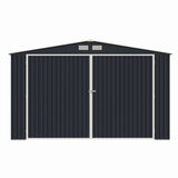 Garaj / depozit metalic MESTERINO S1004-C, gri/bej, 380x540x232 cm, cu usa dubla
