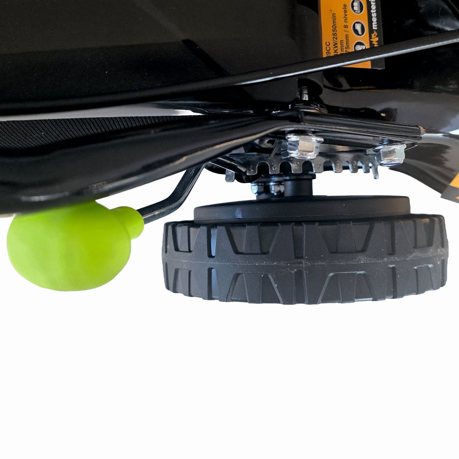 Masina tuns iarba/gazon autopropulsata MESTERINO BJXSM41-139, motor LONCIN 4 timpi, 3.3 cai, sasiu metal, latime taiere 41 cm, 8 nivele de taiere, sac colector 45 litri