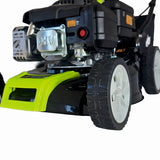 Masina tuns iarba/gazon autopropulsata MESTERINO BJXSM43-139, motor LONCIN 4 timpi, 3.3 cai, sasiu metal, latime taiere 43 cm, 8 nivele de taiere, sac colector 45 litri