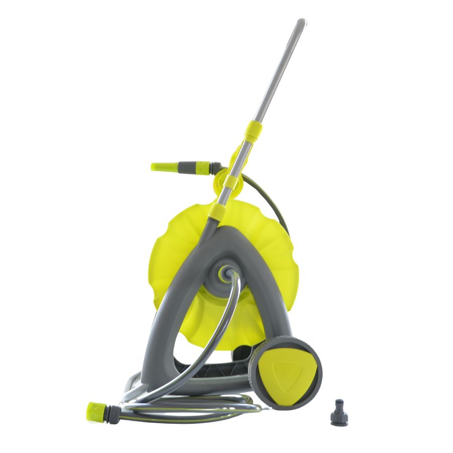 Carucior cu tambur si furtun 15m+2m MESTERINO TOOLS NW-H1115B, racord 1/2 inch, material polipropilena
