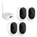Kit mini NVR Video ANNKE N44WEH+I41DL*4, statie tip baza cu 4 camere interior/exterior 2MP, Full HD, baterie, rezistent la intemperii