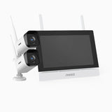 Sistem performant de supraveghere video ANNKE N44WET+I71GK*2, NVR cu ccran tactil 7 inch, 2 camere interior/exterior 3MP, Full HD, vedere nocturna IR, audio, rezistent la intemperii