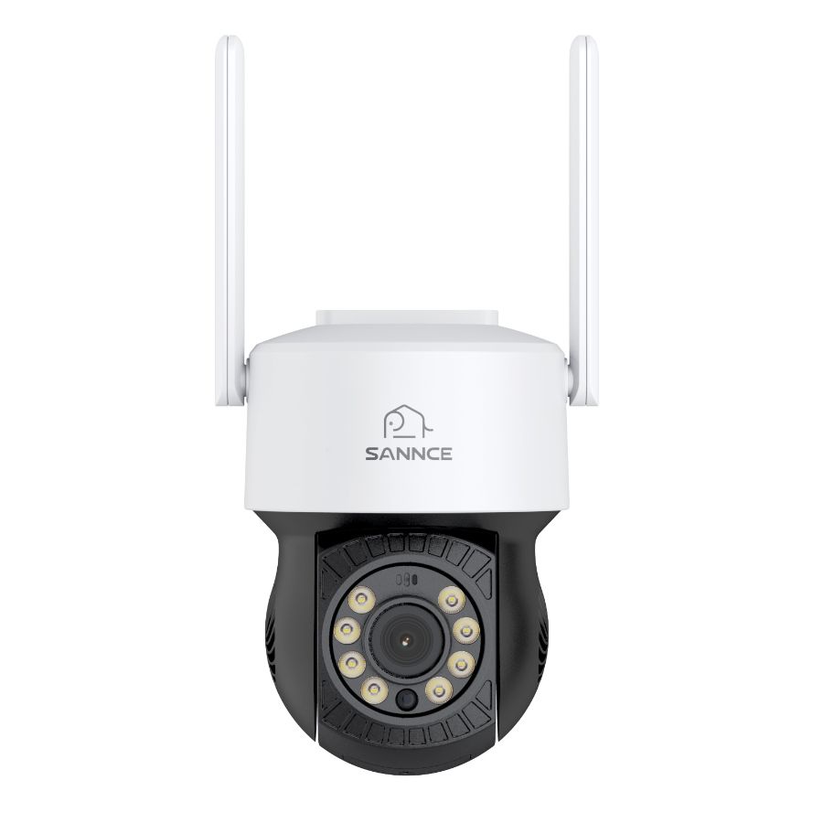 Camera performanta de supraveghere video SANNCE I51CM, de exterior, WiFi 5MP, Ultra HD/2k+, Pan & Tilt, comunicare audio bidirectionala, vedere nocturna IR, rezistenta la intemperii