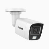 Sistem performant de supraveghere video ANNKE DW81KN+CR1CV*8, DVR 8 canale hibrid, 8 camere tip Bullet interior/exterior, 5MP, Ultra HD/2k+, lumina duala IR si alba, vedere nocturna, audio, rezistent la intemperii
