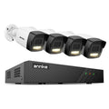 Sistem performant de supraveghere video ANNKE N98PBL+I51EL*4, PoE, NVR 8 canale, 4 camere tip Bullet interior/exterior 5MP, Ultra HD/2k+, vedere nocturna IR, audio, rezistent la intemperii