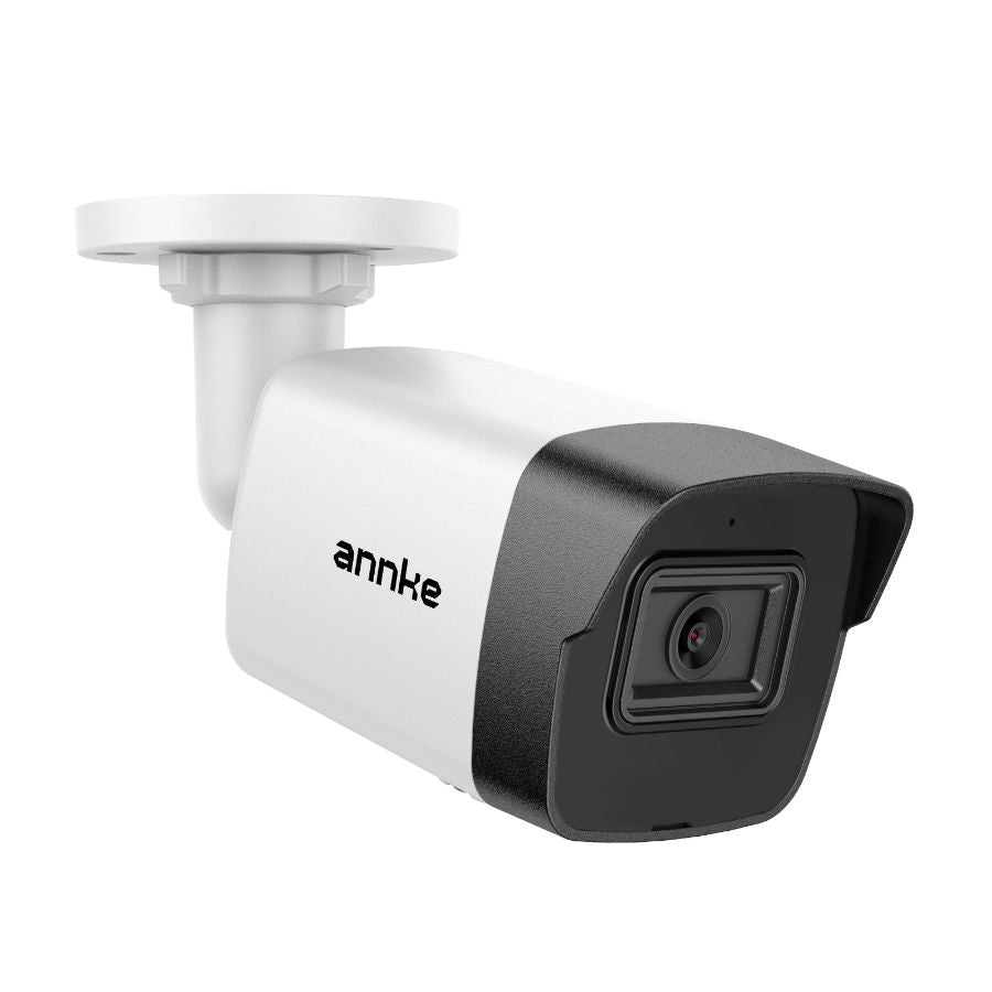 Sistem performant de supraveghere video ANNKE N98BPL+I51DL*4, PoE, NVR 8 canale, 4 camere tip Bullet interior/exterior 5MP, Ultra HD/2k+, vedere nocturna IR, audio, rezistent la intemperii