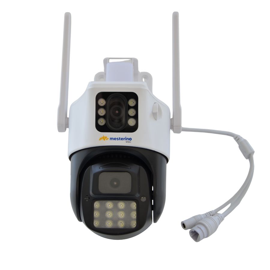 Camera de supraveghere WI-FI MESTERINO VISIO MT-IPE7403-WF, 3MP, doua camere, senzor de miscare, PTZ, by ENSTER