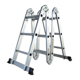 Scara multifunctionala din aluminiu cu balama 4X3 trepte MESTERINO TOOLS MTJL201-4X3, 3.6 metri, greutate maxima 150 kg