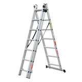 Scara combinata din aluminiu 3X7 trepte MESTERINO TOOLS MTJL207-3X7, 4.25 metri, greutate maxima 150 kg