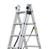 Scara combinata din aluminiu 3X7 trepte MESTERINO TOOLS MTJL207-3X7, 4.25 metri, greutate maxima 150 kg