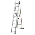 Scara combinata din aluminiu 3X9 trepte MESTERINO TOOLS MTJL207-3X9, 5.93 metri, greutate maxima 150 kg