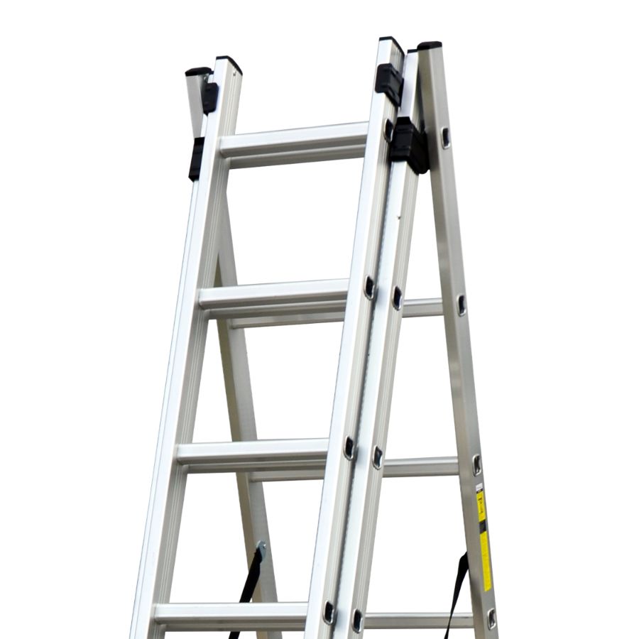 Scara combinata din aluminiu 3X9 trepte MESTERINO TOOLS MTJL207-3X9, 5.93 metri, greutate maxima 150 kg