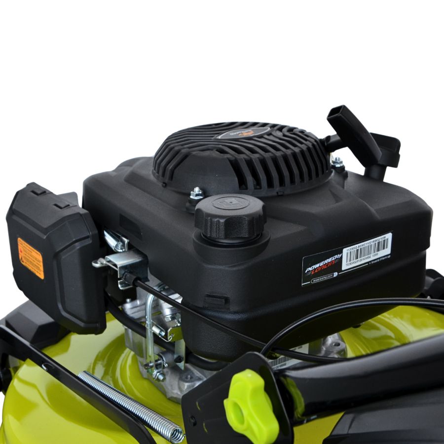 Masina tuns iarba/gazon autopropulsata MESTERINO BJXPM51-196, motor LONCIN 4 timpi, 5.5 cai, sasiu metal, latime taiere 51 cm, 8 nivele de taiere, sac colector 60 litri, evacuare lateral si mulcire