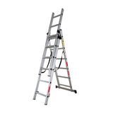 Scara combinata din aluminiu 3X6 trepte MESTERINO TOOLS MTJL207-3X6, 3.4 metri, greutate maxima suportata 150 kg