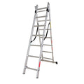 Scara combinata din aluminiu 2X7 trepte, MESTERINO TOOLS MTJL206-2X7, 3.22 metri, greutate maxima suportata 150 kg