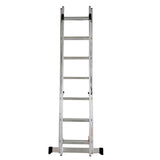 Scara combinata din aluminiu 2X7 trepte, MESTERINO TOOLS MTJL206-2X7, 3.22 metri, greutate maxima suportata 150 kg