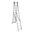 Scara combinata din aluminiu MESTERINO TOOLS MTJL206-2X11, 2X11 trepte, 5.46 metri, greutate maxima suportata 150 kg
