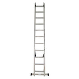 Scara combinata din aluminiu MESTERINO TOOLS MTJL206-2X11, 2X11 trepte, 5.46 metri, greutate maxima suportata 150 kg