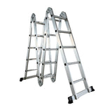 Scara multifunctionala din aluminiu cu balama MESTERINO TOOLS MTJL201-4X5, 4X5 trepte, 5.8 metri, greutate maxima suportata 150 kg