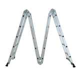 Scara multifunctionala din aluminiu cu balama MESTERINO TOOLS MTJL201-4X5, 4X5 trepte, 5.8 metri, greutate maxima suportata 150 kg