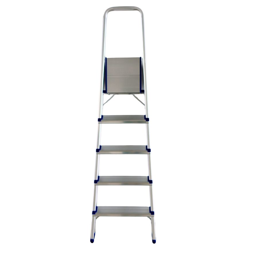 Scara pliabila din aluminiu cu platforma MESTERINO TOOLS MTJL-302-1x5, 5 trepte, 1.5 metri, greutate maxima suportata 150 kg