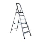 Scara pliabila din aluminiu cu platforma MESTERINO TOOLS MTJL-302-1x6, 6 trepte, 1.7 metri, greutate maxima suportata 150 kg