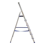 Scara pliabila din aluminiu cu platforma MESTERINO TOOLS MTJL-302-1x6, 6 trepte, 1.7 metri, greutate maxima suportata 150 kg