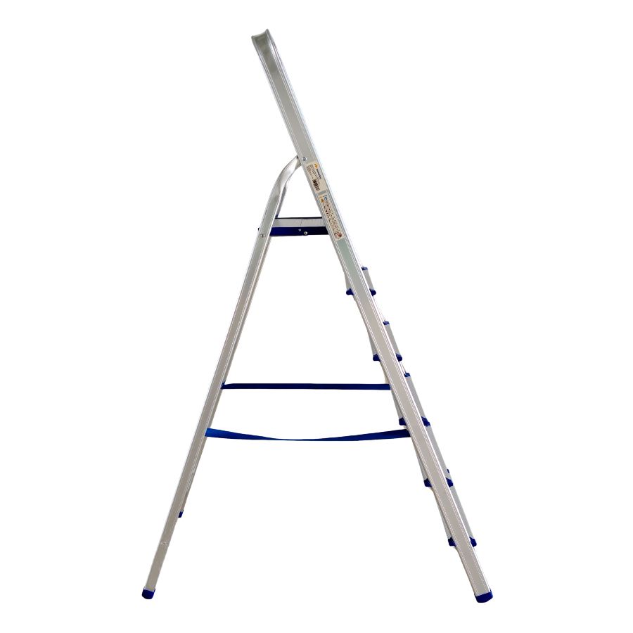 Scara pliabila din aluminiu cu platforma MESTERINO TOOLS MTJL-302-1x6, 6 trepte, 1.7 metri, greutate maxima suportata 150 kg