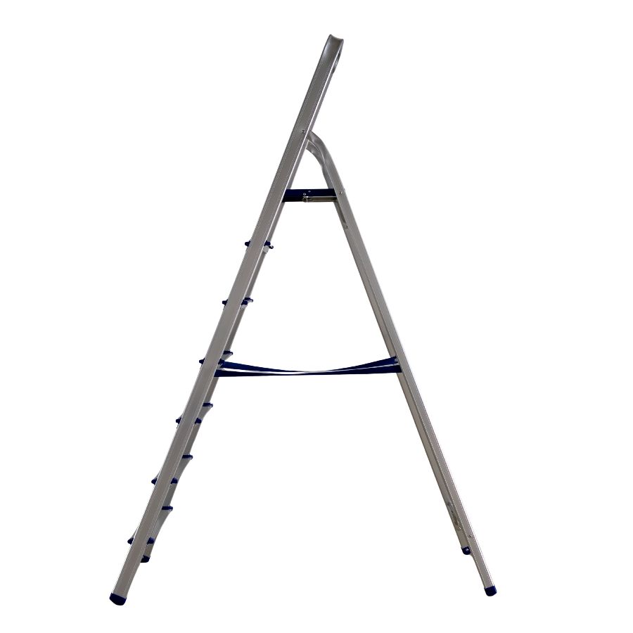 Scara pliabila din aluminiu cu platforma MESTERINO TOOLS MTJL-302-1x7, 7 trepte, 1.9 metri, greutate maxima suportata 150 kg
