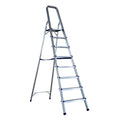 Scara pliabila din aluminiu cu platforma MESTERINO TOOLS MTJL-302-1x8, 8 trepte, 2.1 metri, greutate maxima suportata 120 kg