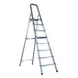 Scara pliabila din aluminiu cu platforma MESTERINO TOOLS MTJL-302-1x8, 8 trepte, 2.1 metri, greutate maxima suportata 150 kg