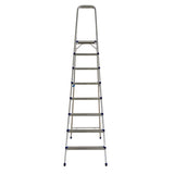 Scara pliabila din aluminiu cu platforma MESTERINO TOOLS MTJL-302-1x8, 8 trepte, 2.1 metri, greutate maxima suportata 150 kg