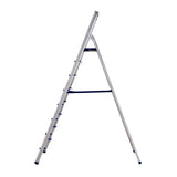 Scara pliabila din aluminiu cu platforma MESTERINO TOOLS MTJL-302-1x8, 8 trepte, 2.1 metri, greutate maxima suportata 150 kg