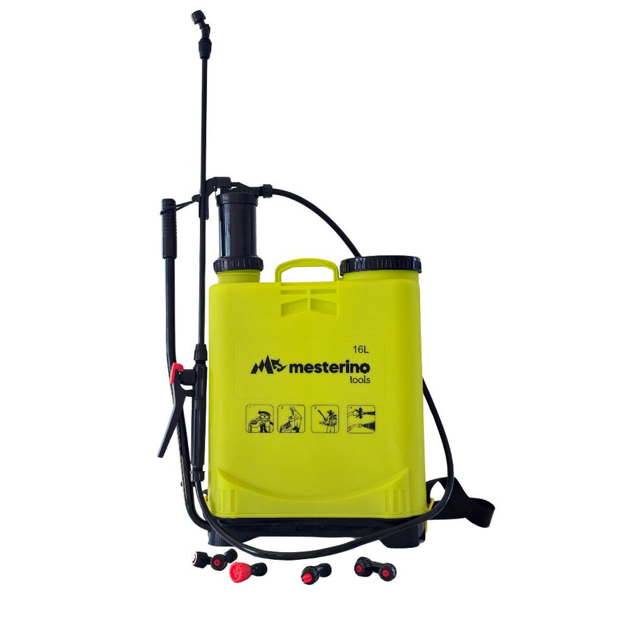 Pompa manuala de stropit MESTERINO TOOLS MT-0584211, capacitate rezervor 16 litri, lungime lance 35 cm