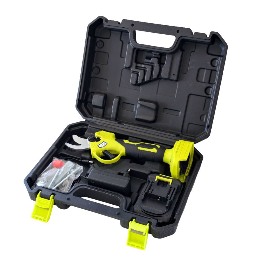 Foarfeca pentru taiat crengi cu acumulator MESTERINO TOOLS MT-PWT02115, diametru taiere maxim 30 mm, forta de taiere 130 NM