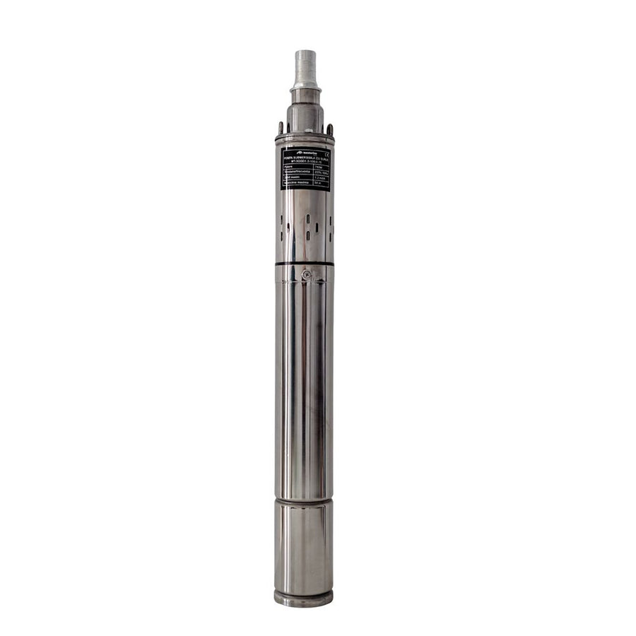 Pompa submersibila cu surub MESTERINO TOOLS MT-3QGD1.2-100-0.75, corp INOX, 750 W, debit maxim 1.2 m3/h, adancime maxima 50 m, cablu 10 m