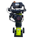 Mai compactor cu kit roti MESTERINO TOOLS MT-29348, motor LONCIN 196 cc pe benzina, putere 6.5 CP, dimensiune talpa 355x280 mm, 600-700 bpm, forta impact 18500 N, greutate 78 kg