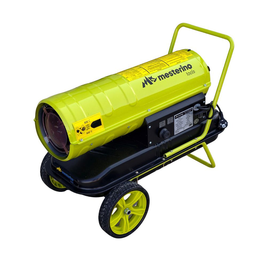 Tun de caldura pe motorina MESTERINO MTRY-50, putere 50 KW, ventilator 230 W, volum aer 720 m3/h, capacitate rezervor combustibil 19 litri
