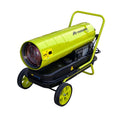 Tun de caldura pe motorina MESTERINO MTRY-70, putere 70 KW, ventilator 240 W, volum aer 1100 m3/h, capacitate rezervor combustivil 38 litri