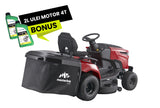Tractoras pentru tuns gazon/iarba MESTERINO TOOLS MTBJXRM38R-D452, motor LONCIN 452 cmc, putere 12.5 cai, latime de taiere 965 mm, 7 nivele taiere, sac colector 250 litri