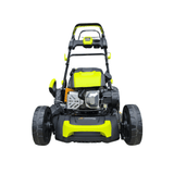 Masina autopropulsata pentru tuns iarba/gazon MESTERINO MTBJXPM46N-169, motor 4T 169 cmc, 4 CP, latime taiere 46 cm, 8 nivele de taiere, sac colector 60 litri, evacuare laterala si mulcire
